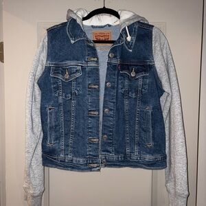 Levi's Denim Jacket with Gray Sleeves